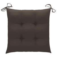 Thumbnail for Gartenstühle 6 Stk. mit Taupe Kissen Massivholz Teak