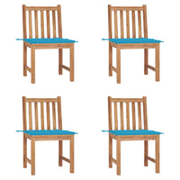 Thumbnail for Gartenstühle 4 Stk. mit Kissen Massivholz Teak