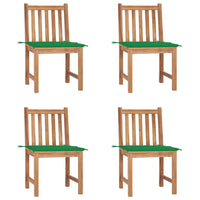Thumbnail for Gartenstühle 4 Stk. mit Kissen Massivholz Teak