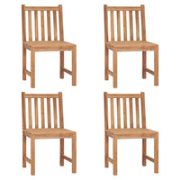 Thumbnail for Gartenstühle 4 Stk. mit Kissen Massivholz Teak