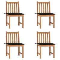 Thumbnail for Gartenstühle 4 Stk. mit Kissen Massivholz Teak