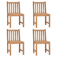 Thumbnail for Gartenstühle 4 Stk. mit Kissen Massivholz Teak