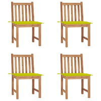 Thumbnail for Gartenstühle 4 Stk. mit Kissen Massivholz Teak