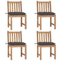 Thumbnail for Gartenstühle 4 Stk. mit Kissen Massivholz Teak