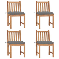 Thumbnail for Gartenstühle 4 Stk. mit Kissen Massivholz Teak