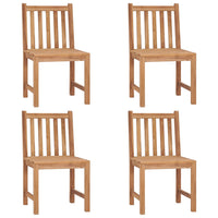 Thumbnail for Gartenstühle 4 Stk. mit Kissen Massivholz Teak