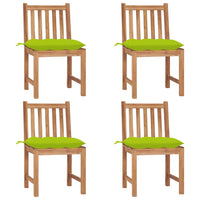 Thumbnail for Gartenstühle 4 Stk. mit Kissen Massivholz Teak
