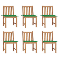 Thumbnail for Gartenstühle 6 Stk. mit Kissen Massivholz Teak