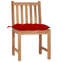 Thumbnail for Gartenstühle 6 Stk. mit Kissen Massivholz Teak