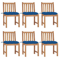 Thumbnail for Gartenstühle 6 Stk. mit Kissen Massivholz Teak