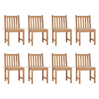 Thumbnail for Gartenstühle 8 Stk. mit Kissen Massivholz Teak