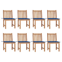 Thumbnail for Gartenstühle 8 Stk. mit Kissen Massivholz Teak