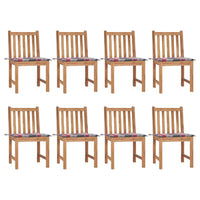 Thumbnail for Gartenstühle 8 Stk. mit Kissen Massivholz Teak