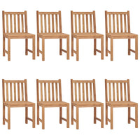Thumbnail for Gartenstühle 8 Stk. mit Kissen Massivholz Teak