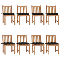 Thumbnail for Gartenstühle 8 Stk. mit Kissen Massivholz Teak