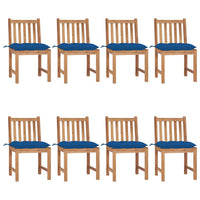 Thumbnail for Gartenstühle 8 Stk. mit Kissen Massivholz Teak