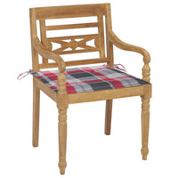 Thumbnail for Batavia-Stühle mit Kissen 4 Stk. Massivholz Teak