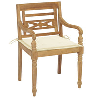 Thumbnail for Batavia-Stühle mit Kissen 6 Stk. Massivholz Teak