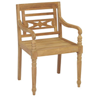 Thumbnail for Batavia-Stühle mit Kissen 6 Stk. Massivholz Teak