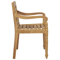 Thumbnail for Batavia-Stühle mit Kissen 6 Stk. Massivholz Teak
