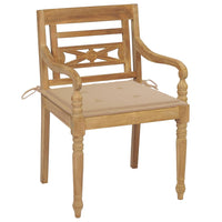 Thumbnail for Batavia-Stühle mit Kissen 8 Stk. Massivholz Teak