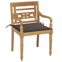 Thumbnail for Batavia-Stühle mit Kissen 8 Stk. Massivholz Teak