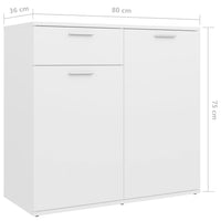 Thumbnail for Sideboard Weiß 160x36x75 cm Holzwerkstoff