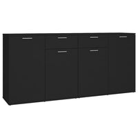 Thumbnail for Sideboard Schwarz 160x36x75 cm Holzwerkstoff