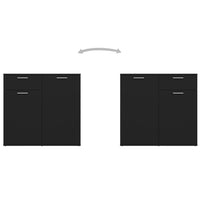 Thumbnail for Sideboard Schwarz 160x36x75 cm Holzwerkstoff