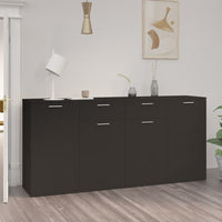 Thumbnail for Sideboard Schwarz 160x36x75 cm Holzwerkstoff