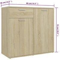 Thumbnail for Sideboard Sonoma-Eiche 160x36x75 cm Holzwerkstoff