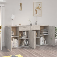 Thumbnail for Sideboard Betongrau 160x36x75 cm Holzwerkstoff
