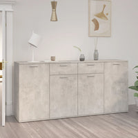 Thumbnail for Sideboard Betongrau 160x36x75 cm Holzwerkstoff