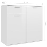 Thumbnail for Sideboard Hochglanz-Weiß 160x36x75 cm Holzwerkstoff