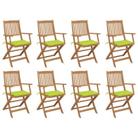 Thumbnail for Klappbare Gartenstühle mit Kissen 8 Stk. Massivholz Akazie