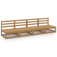 Thumbnail for Outdoor-Sofa 4-Sitzer Honigbraun Massivholz Kiefer
