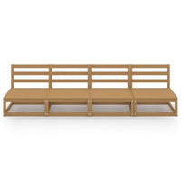 Thumbnail for Outdoor-Sofa 4-Sitzer Honigbraun Massivholz Kiefer