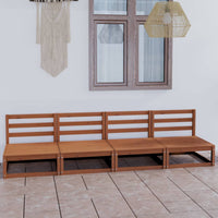 Thumbnail for Outdoor-Sofa 4-Sitzer Honigbraun Massivholz Kiefer