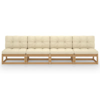 Thumbnail for 4-Sitzer-Gartensofa mit Kissen Kiefer Massivholz