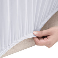 Thumbnail for Stretch Sofahusse 4-Sitzer Weiß Polyester-Jersey