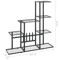 Thumbnail for Blumenständer 94,5x25x88 cm Schwarz Metall