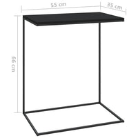Thumbnail for Beistelltisch Schwarz 55x35x66 cm Holzwerkstoff