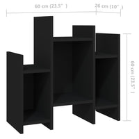 Thumbnail for Regalschrank Schwarz 60x26x60 cm Holzwerkstoff