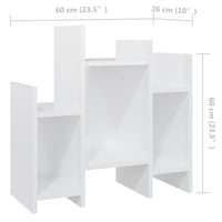 Thumbnail for Regalschrank Hochglanz-Weiß 60x26x60 cm Holzwerkstoff