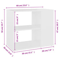 Thumbnail for Beistelltisch Weiß 60x30x50 cm Holzwerkstoff