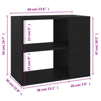 Thumbnail for Beistelltisch Schwarz 60x30x50 cm Holzwerkstoff