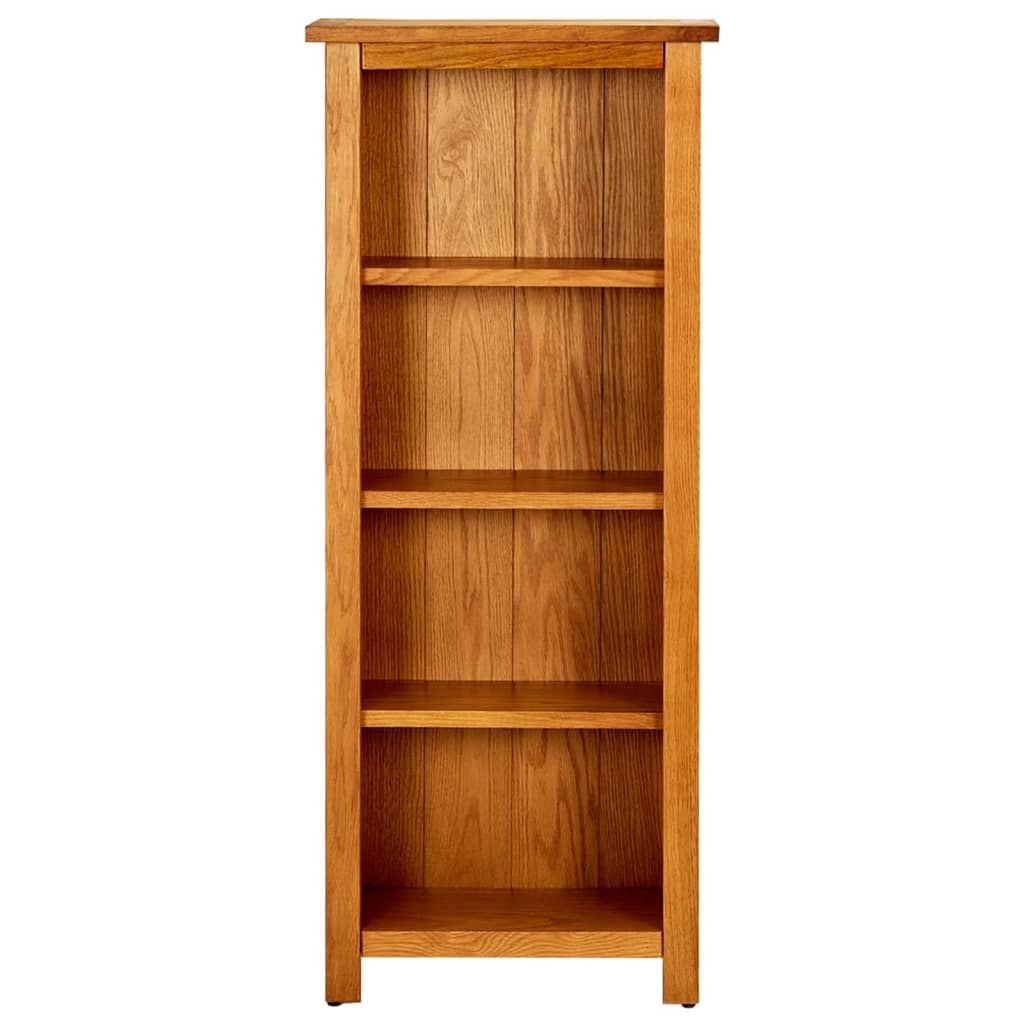 Bücherregal 4 Fächer 45x22x110 cm Massivholz Eiche