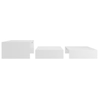 Thumbnail for Satztisch-Set Weiß 100x100x26,5 cm Holzwerkstoff