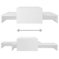 Thumbnail for Satztisch-Set Weiß 100x100x26,5 cm Holzwerkstoff