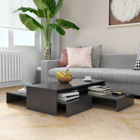 Thumbnail for Satztisch-Set Grau 100x100x26,5 cm Holzwerkstoff